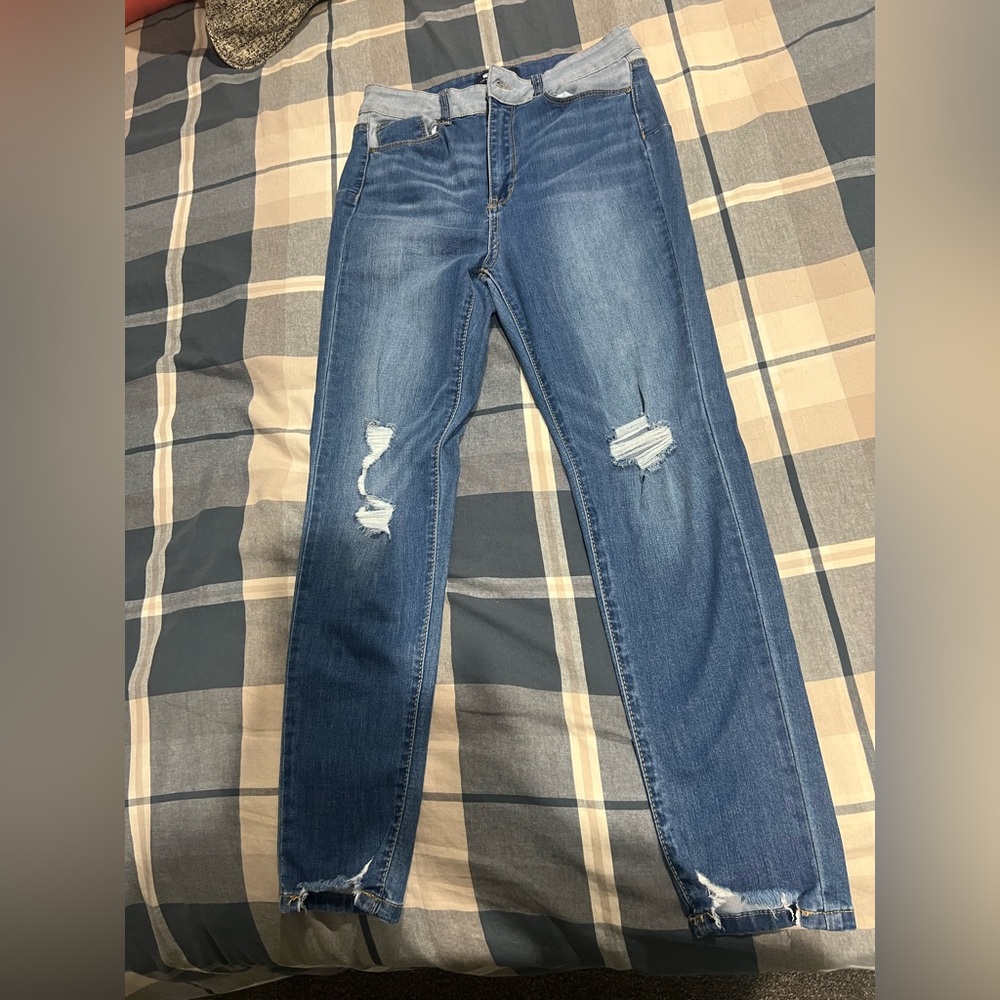 Wax Brand skinny jeans, 2 tone, size 7/28